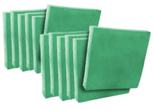 12 pack green / white filter pads