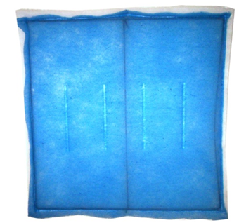 3-Ply Ring Panel Filter blue white polyester tacky