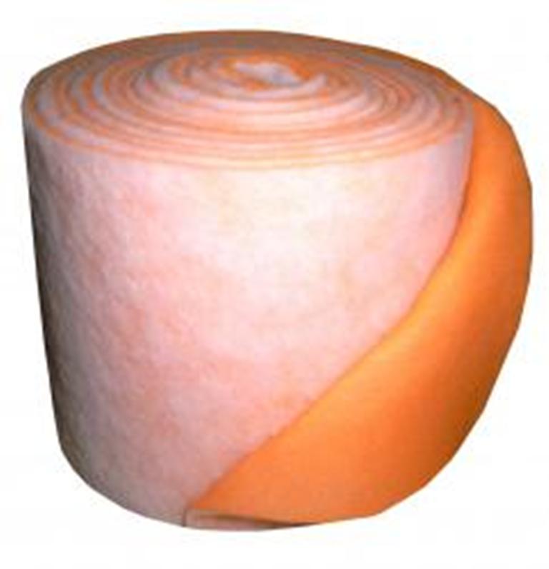 orange / white polyester air filter roll