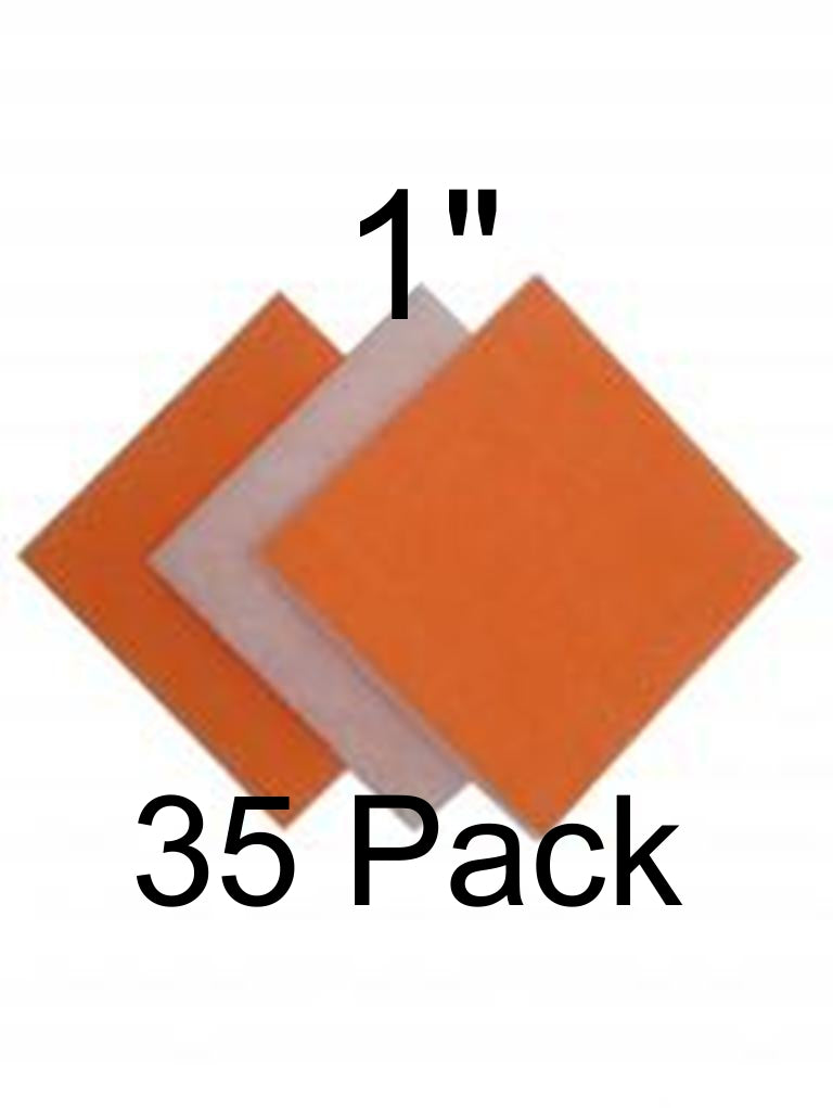 orange / white polyester filter pads media 35 pack bulk