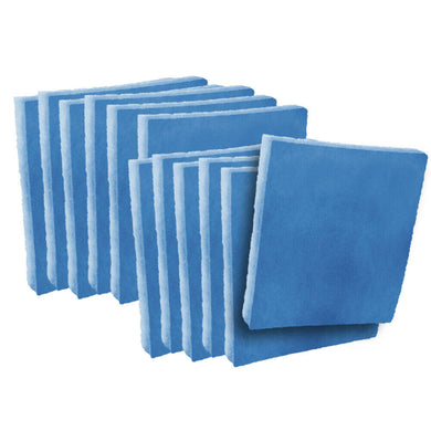 blue / white polyester filter pads media 12 pack